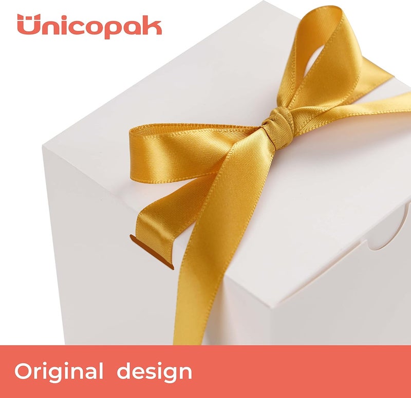 UnicoPak 50 Pack 4x4x4 White Gift Boxes, Elegant Small Gift Boxes with Lids for Birthday Wedding Holiday Christmas, Gift Box for Ornaments Treats Candle Mug Crafting - Image 5